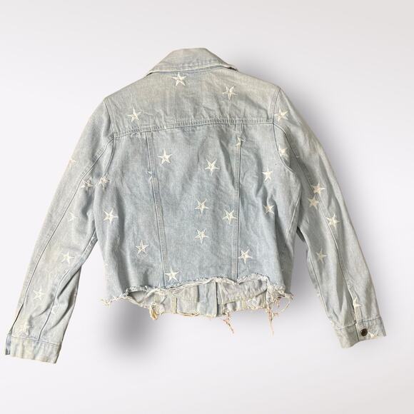 Sans Souci Star‎ embroidered Denim Jacket Size L - Picture 3 of 10
